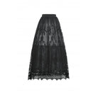 Darkinlove Gothic-Rock für Damen, unregelmäßiger Floacking-Mesh-Gewürzrock