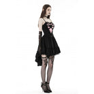 Darkinlove Women's Gothic Irregular Heart Lace Splice Slip Dress