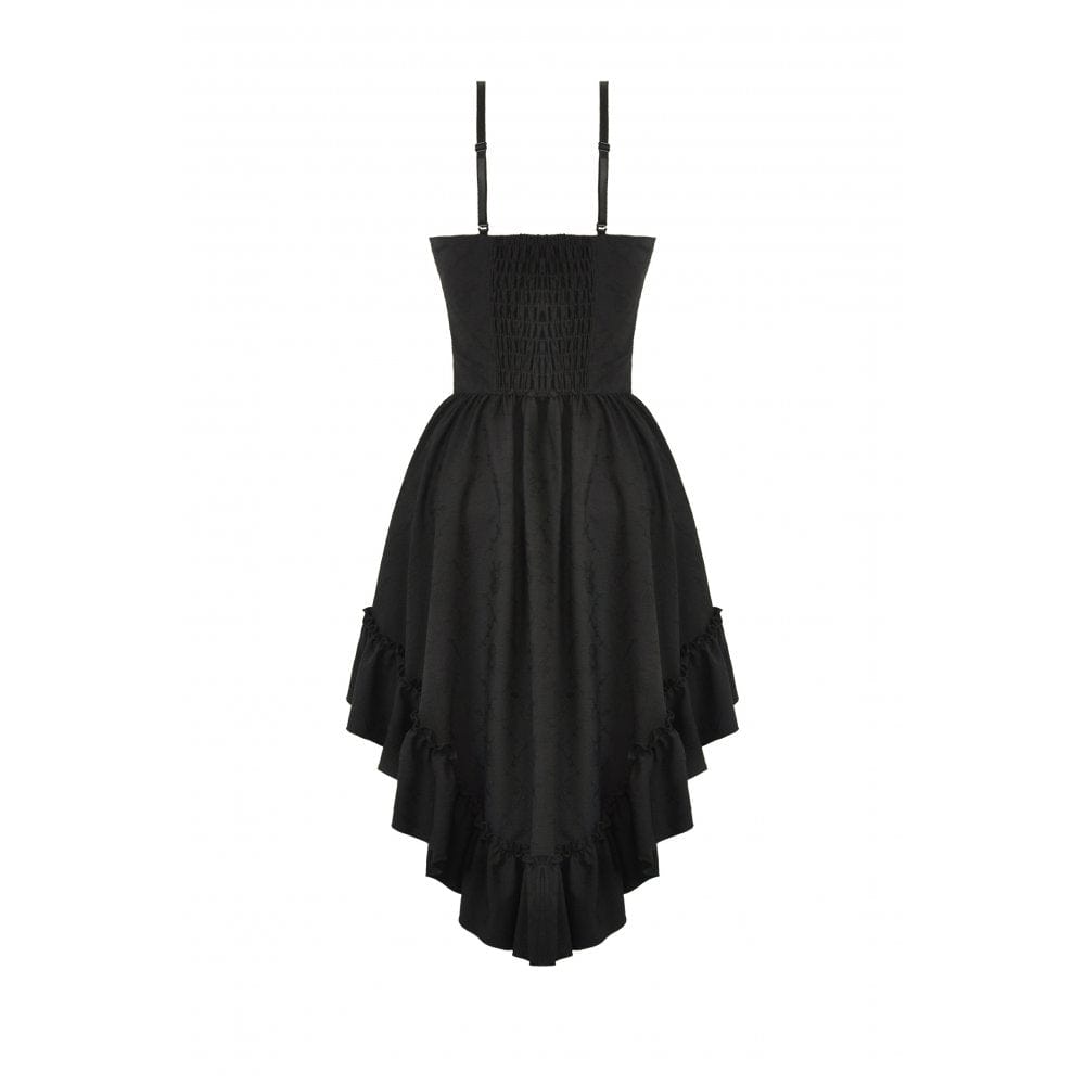 Darkinlove Women's Gothic Irregular Heart Lace Splice Slip Dress