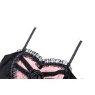 Darkinlove Women's Gothic Irregular Heart Lace Splice Slip Dress