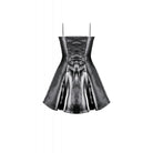 Darkinlove Women's Gothic Irregular Lace Splice Cat Ear-shaped Slip Dress