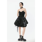 Darkinlove Women's Gothic Irregular Lace Splice Cat Ear-shaped Slip Dress