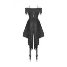 Darkinlove Women's Gothic Irregular Lace Splice Dress