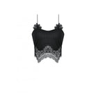 Darkinlove Women's Gothic Irregular Lace Splice Tank Top