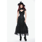 Darkinlove Women's Gothic Irregular Lace-up Underbust Corset