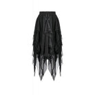 Darkinlove Women's Gothic Irregular Layered Mesh Long Skirt