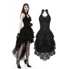 Darkinlove Women's Gothic Irregular Off Shoulder Lace Dress
