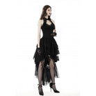 Darkinlove Women's Gothic Irregular Off Shoulder Lace Dress