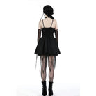 Darkinlove Women's Gothic Irregular Ruched Slip Dress