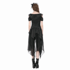 Darkinlove Women's Gothic Irregular Ruffled High-Low Skirt