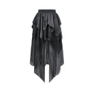 Darkinlove Women's Gothic Irregular Ruffled High-Low Skirt