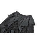 Darkinlove Women's Gothic Irregular Ruffled High-Low Skirt