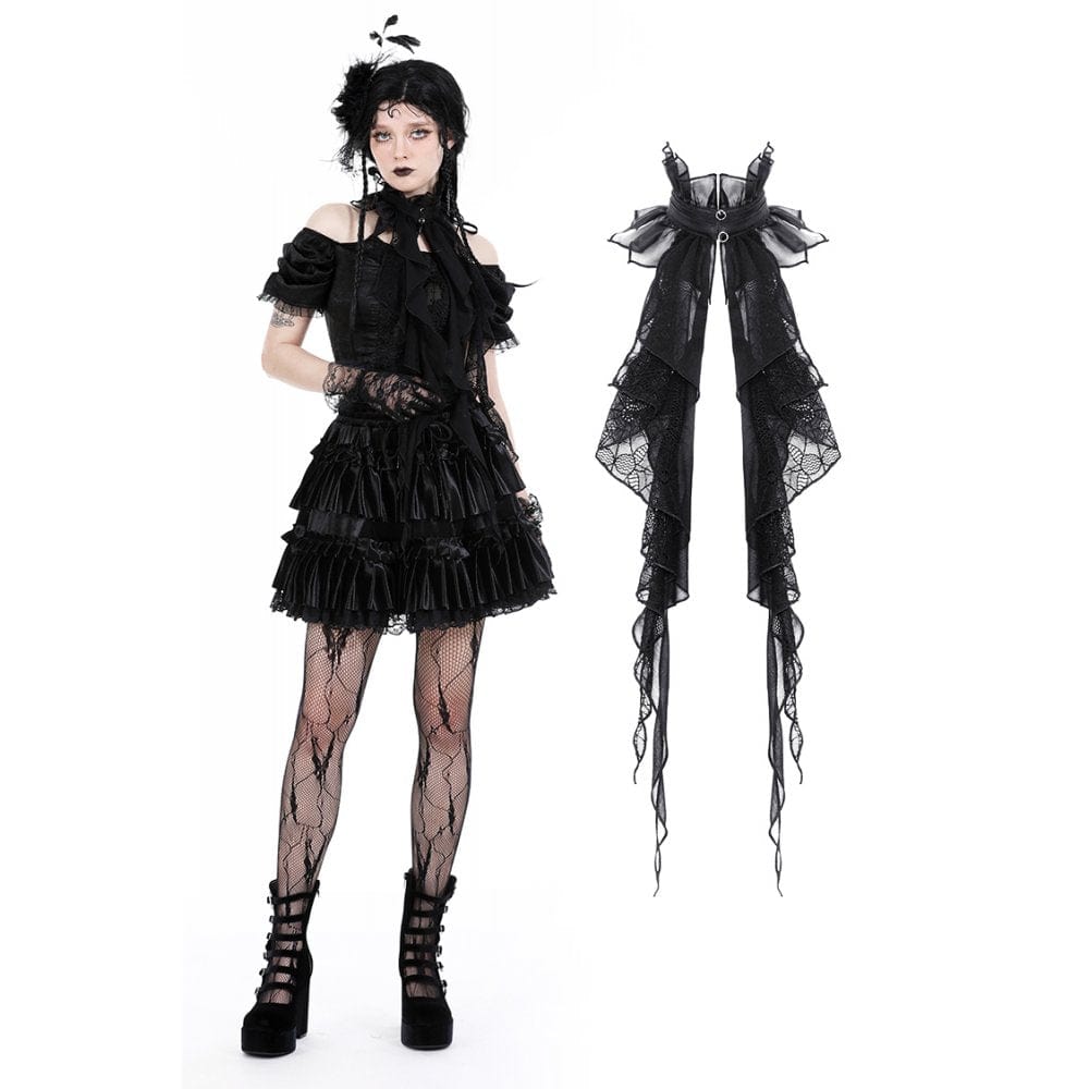Darkinlove Women's Gothic Irregular Ruffled Lace Neckwear