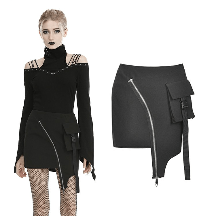 Darkinlove Women's Gothic Irregular Skirts With Pocket