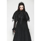 Darkinlove Women's Gothic Irregular Tassels Cape with Neckwear