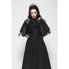 Darkinlove Women's Gothic Irregular Tassels Cape with Neckwear
