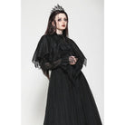 Darkinlove Women's Gothic Irregular Tassels Cape with Neckwear