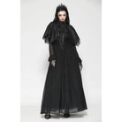 Darkinlove Women's Gothic Irregular Tassels Cape with Neckwear