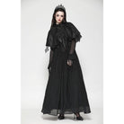 Darkinlove Women's Gothic Irregular Tassels Cape with Neckwear