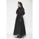 Darkinlove Women's Gothic Irregular Tassels Cape with Neckwear