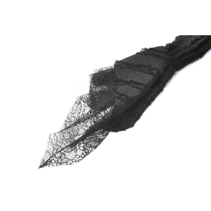 Darkinlove Women's Gothic Irregular Unedged Puff Sleeved Shirt