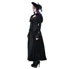 Darkinlove Women's Gothic Jacquard Cutout Buckle Strap Bell Sleeve Top