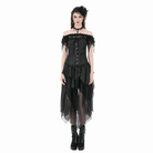 Darkinlove Women's Gothic Jacquard Decal Lace-up Overbust Corset