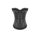 Darkinlove Women's Gothic Jacquard Decal Lace-up Overbust Corset