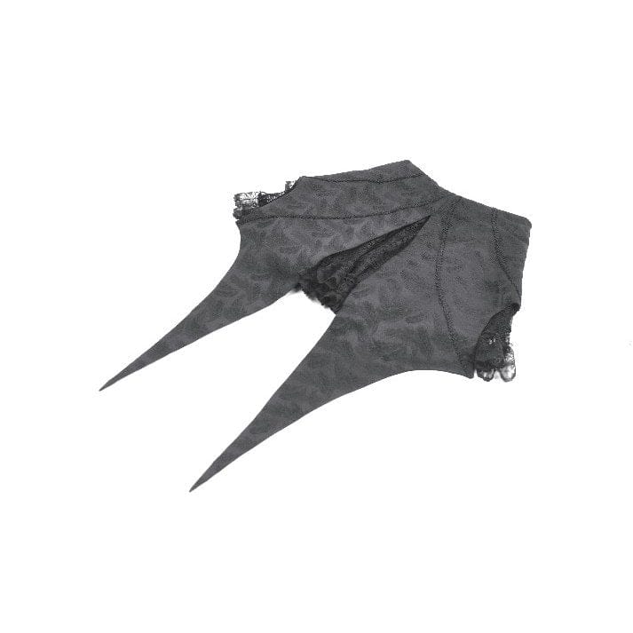 Darkinlove Women's Gothic Jacquard Layered Lace Swallowtail Skirt