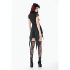 Darkinlove Women's Gothic Jacquard Layered Lace Swallowtail Skirt