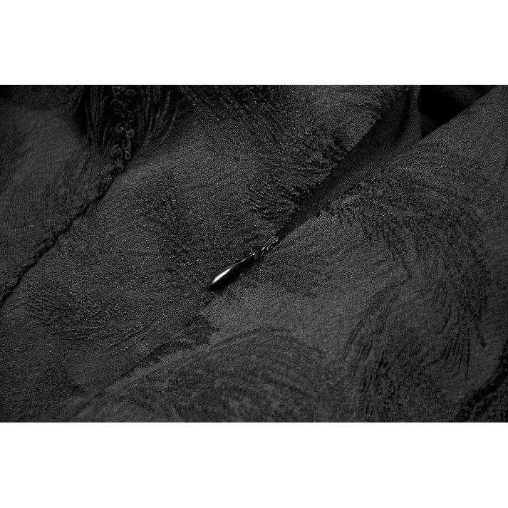 Darkinlove Women's Gothic Jacquard Layered Lace Swallowtail Skirt