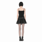 Darkinlove Women's Gothic Key Cobweb Lace-up Tank Top