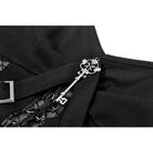 Darkinlove Women's Gothic Key Cobweb Lace-up Tank Top