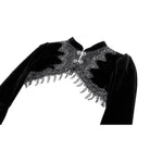Darkinlove Women's Gothic Lace Applique Flare Sleeve Velvet Cape