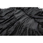 Darkinlove Women's Gothic Lace Applique Layered Ruffle High‑Waist Short Skirt
