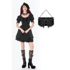 Darkinlove Women's Gothic Lace Bow Knot Mini Handbag