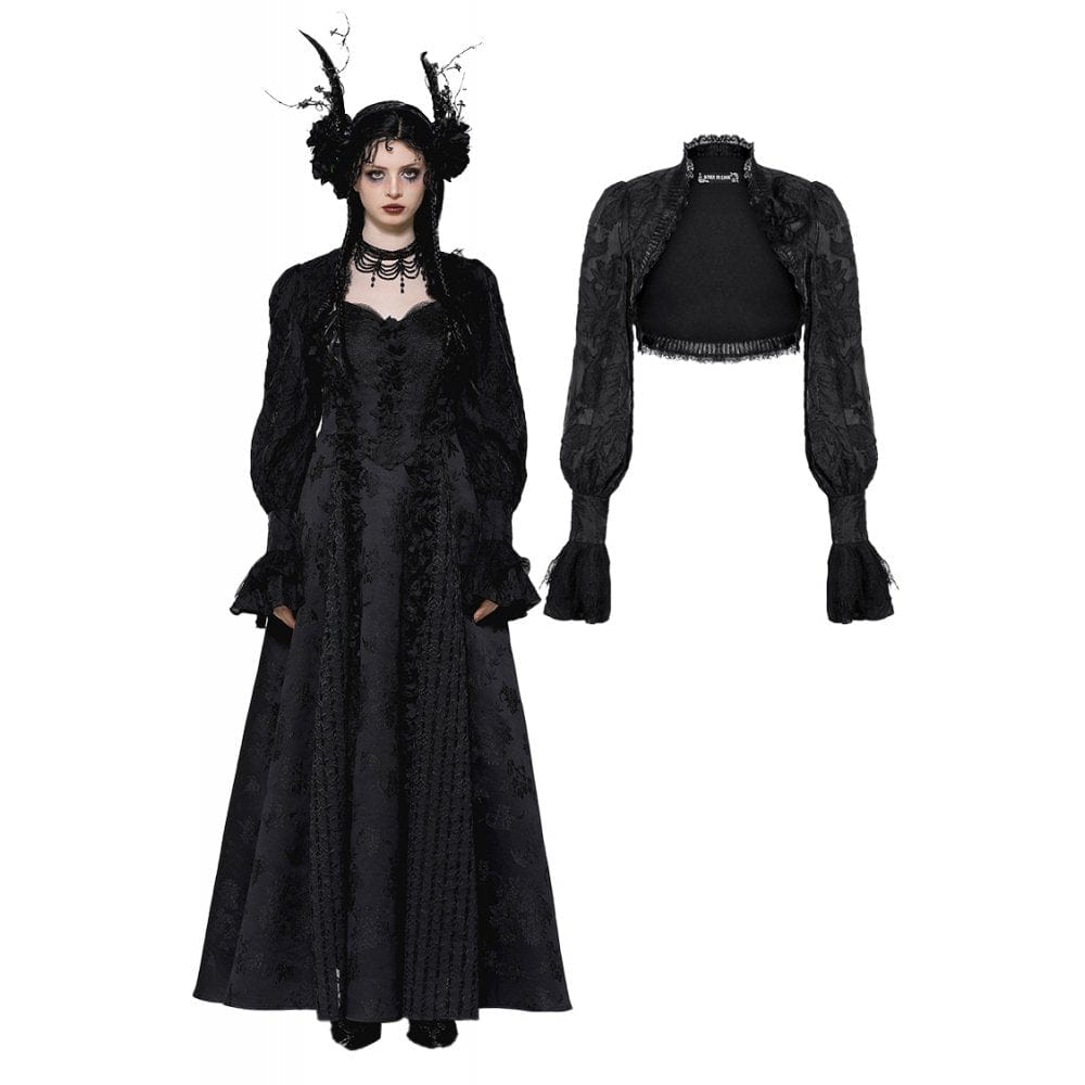 Darkinlove Women's Gothic Lace Bubble-Sleeved Cape