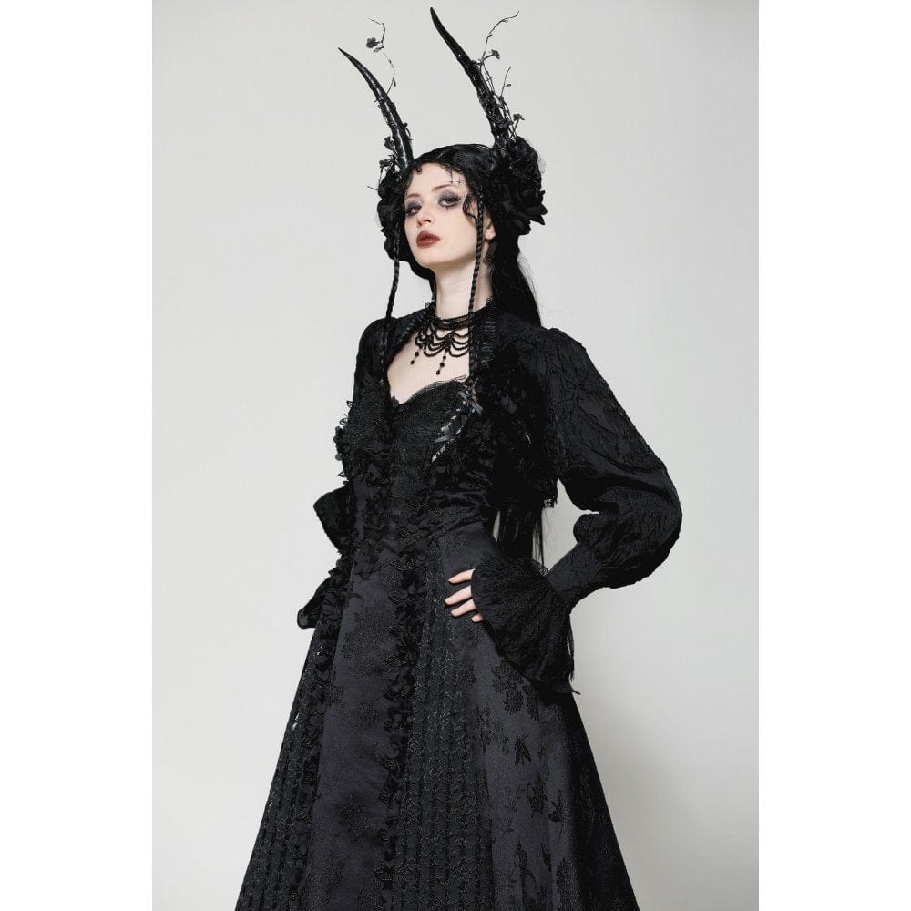 Darkinlove Women's Gothic Lace Bubble-Sleeved Cape