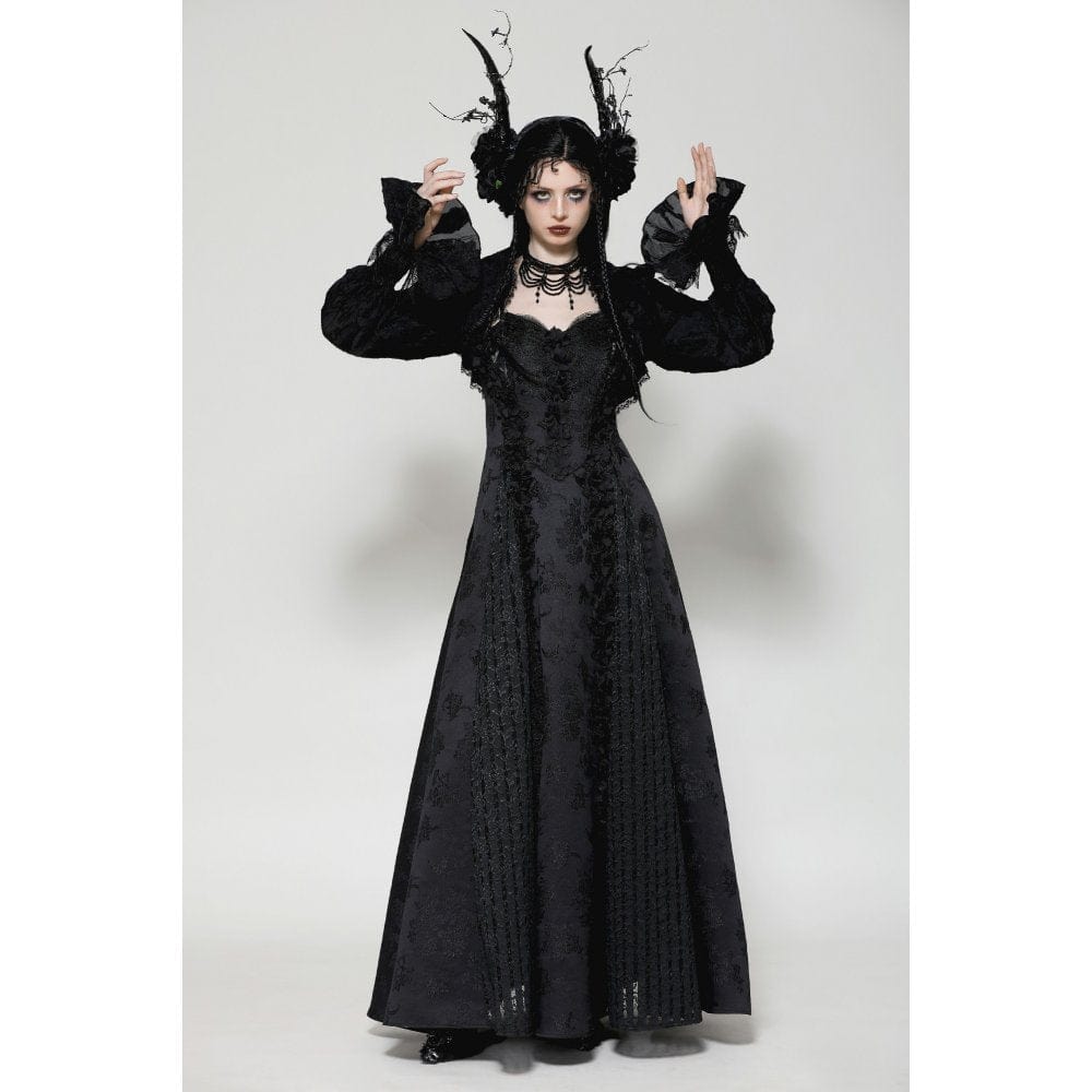 Darkinlove Women's Gothic Lace Bubble-Sleeved Cape