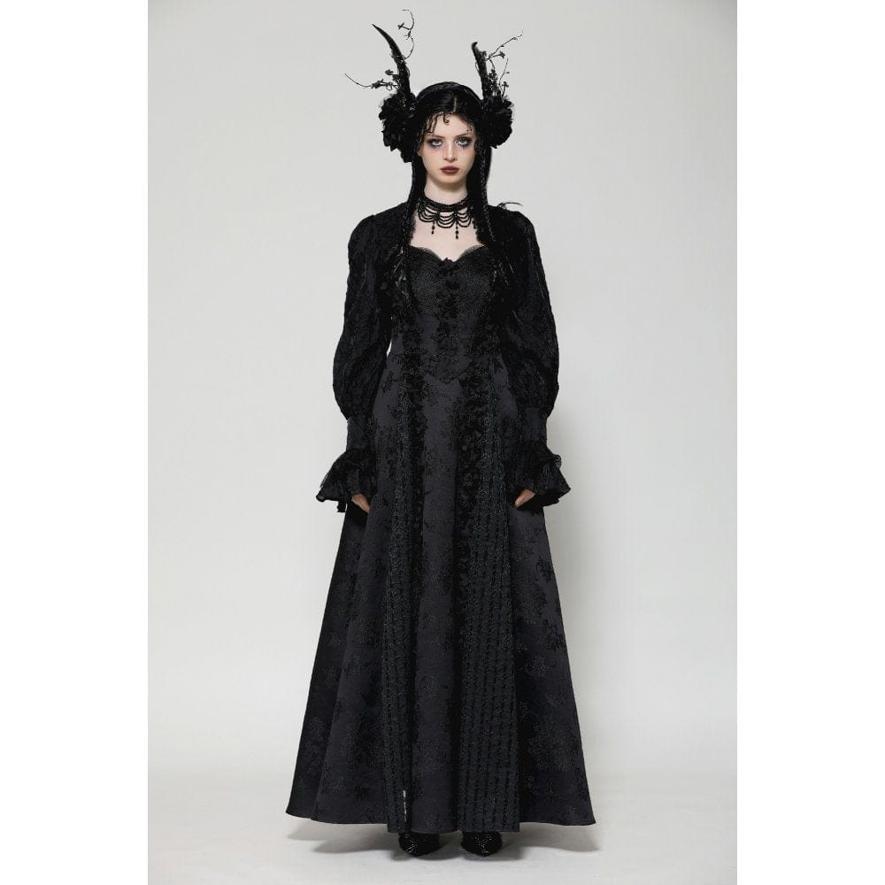 Darkinlove Women's Gothic Lace Bubble-Sleeved Cape