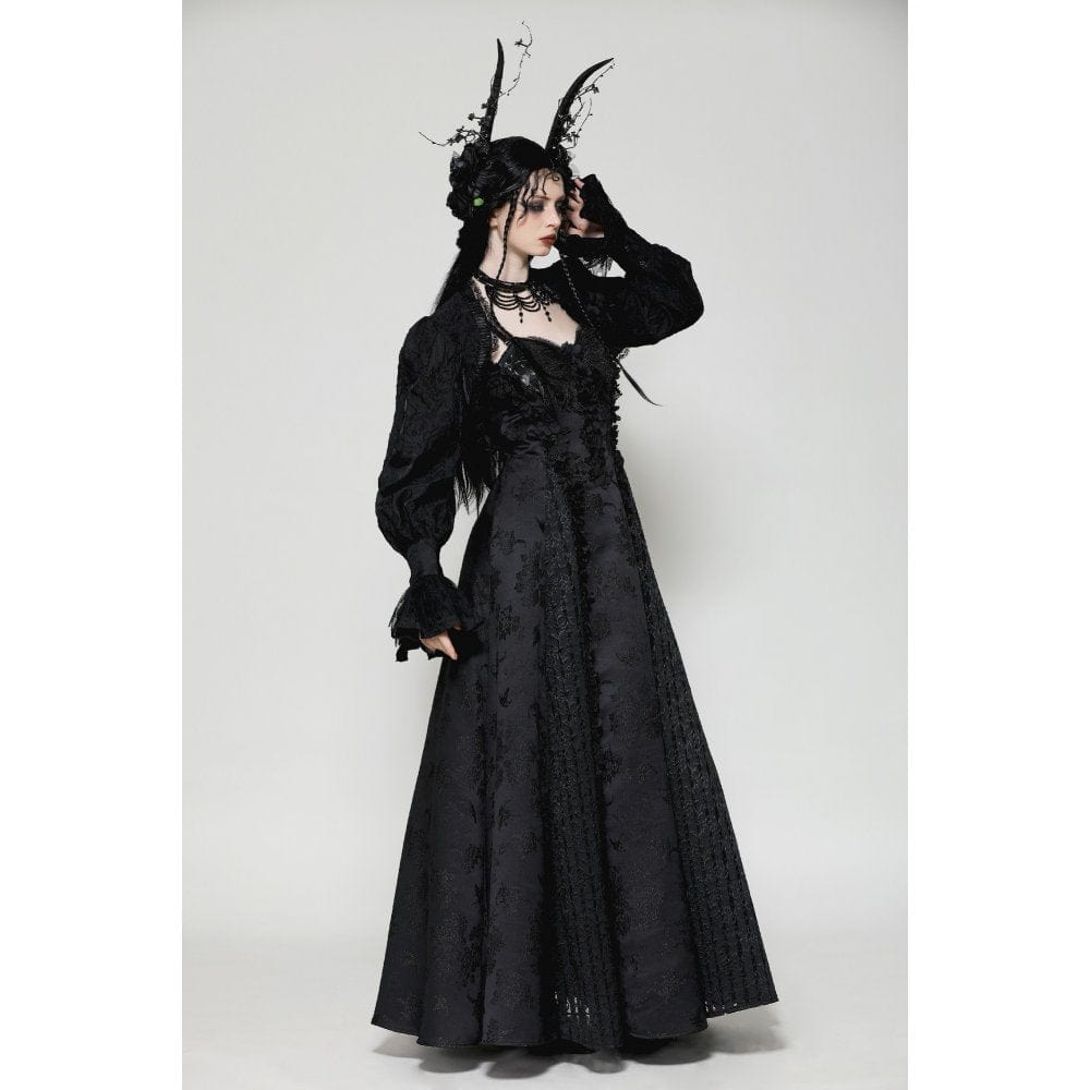 Darkinlove Women's Gothic Lace Bubble-Sleeved Cape