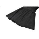 Darkinlove Women's Gothic Lace Cross Ruffled Short Sleeved Dress