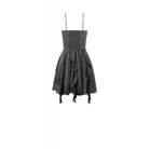 Darkinlove Women's Gothic Lace Embroidered V-Neck Asymmetric Slip Dress