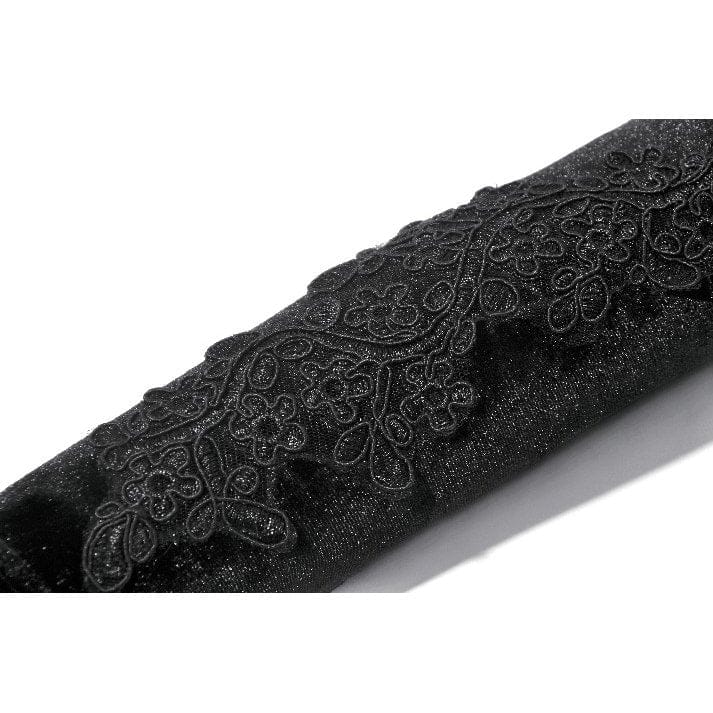 Darkinlove Women's Gothic Lace Embroidered Velvet Arm Sleeves