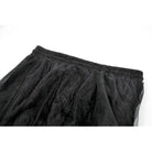 Darkinlove Women's Gothic Lace Floral Pleated Tulle Long Skirt