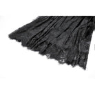 Darkinlove Women's Gothic Lace Floral Pleated Tulle Long Skirt