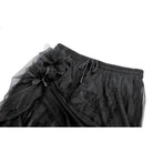 Darkinlove Women's Gothic Lace Floral Pleated Tulle Long Skirt