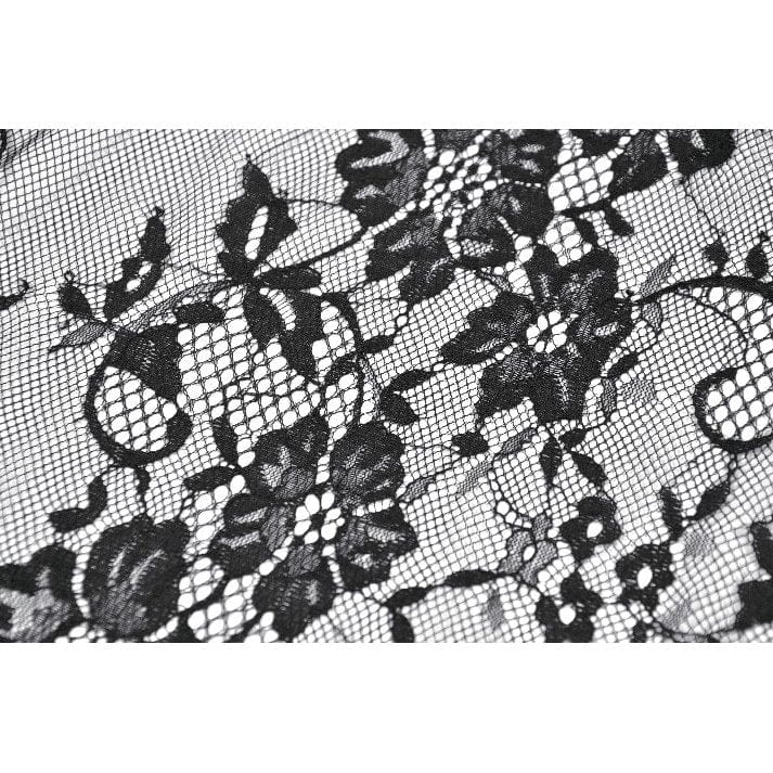 Darkinlove Women's Gothic Lace Floral Tassel Maxi Skirt