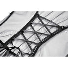 Darkinlove Women's Gothic Lace Patchwork Sheer Flare Sleeve Coat