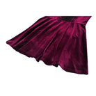 Darkinlove Women's Gothic Lace Patchwork Square-cut Collar Velvet Dress